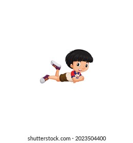 children mascot icon logo vector
