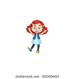 children mascot icon logo vector