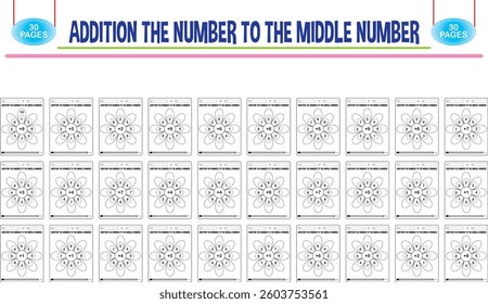 Children math vector worksheets for homework