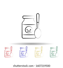 Children meals multi color style icon. Simple thin line, outline vector of maternity icons for ui and ux, website or mobile application
