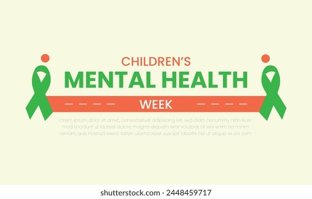 Children mental health week, mental awareness week. 