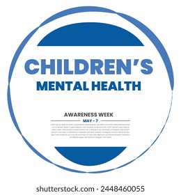 Children mental health week, mental awareness week. mental mental health 