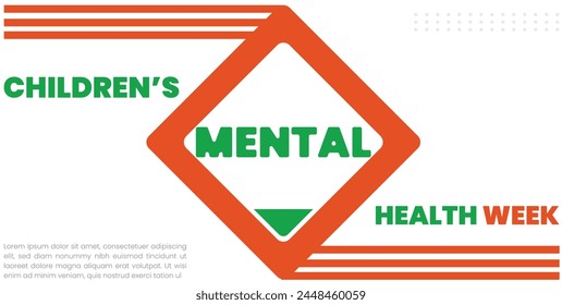 Children mental health week, mental awareness week. mental mental health 