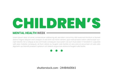 Children mental health week, mental awareness week. mental mental health 