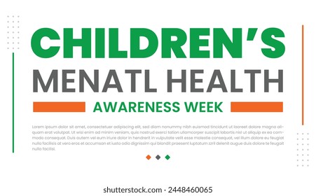 Children mental health week, mental awareness week. mental mental health 