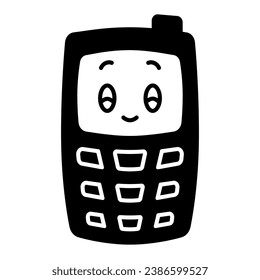 Kindermobiltelefon solide Symbol, Kinderspielzeug Konzept, Kinder Walkie-Talkie oder Handyzeichen auf weißem Hintergrund, Handy-Spielzeugsymbol in glyph Stil für Handy und Web-Design. Vektorgrafik