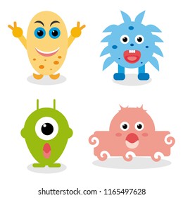 Children Monsters in vector