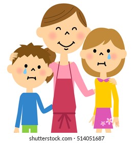 Children and mother