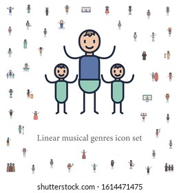 children musician icon. musical genres icons universal set for web and mobile