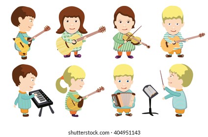 Children Musicians Stock Vector (Royalty Free) 404951143 | Shutterstock