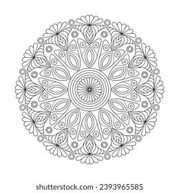 Children Mystic Medley  mandala coloring book page for kdp book interior. Peaceful Petals, Ability to Relax, Brain Experiences, Harmonious Haven, Peaceful Portraits, Blossoming Beauty mandala design.