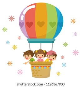 Children on the balloon.