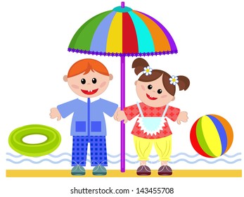 Children on the beach