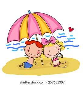 Children on beach