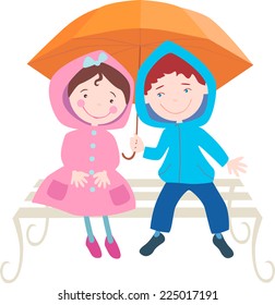 children on the bench