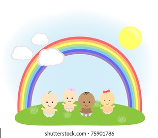 Children on the meadow