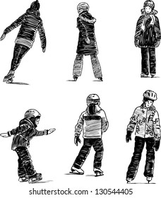 children on the skates