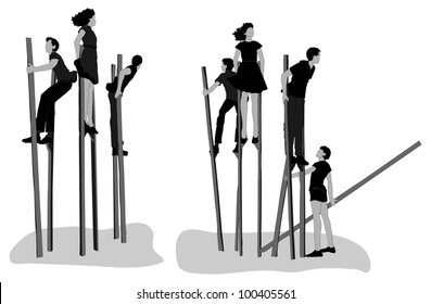 Children On Stilts