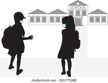 Children on their way to school.