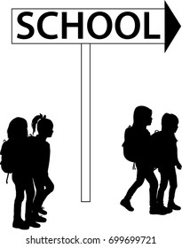 Children on their way to school.