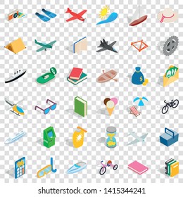 Children park icons set. Isometric style of 36 children park vector icons for web for any design