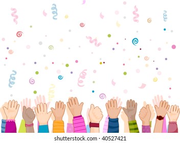 Children Party Hands - Vector