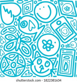 Children pattern mosaic kid room