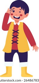 Children Pirate Illustration with Cartoon Design. Vector Character
