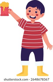 Children Pirate Illustration with Cartoon Design. Vector Character