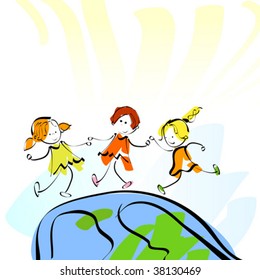 children and planet earth