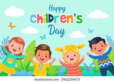 Children play happily to welcome Children's Day