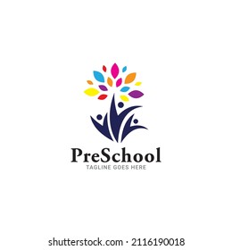 Children Play Logo Template Design Vector, Emblem, Design Concept, Creative Symbol, Icon