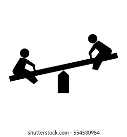 Children play on playground.