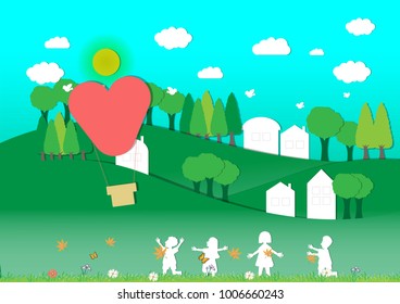 Children play in the playground