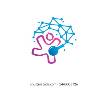 Children Play Science Logo Template Design Vector, Emblem, Design Concept, Creative Symbol, Icon