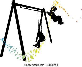 children play with weeds