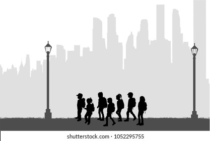 Children at the playground. 
