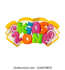 Children playground area, kids zone logo