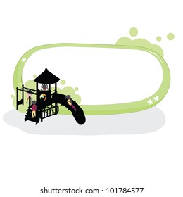 children and playground banner for fun, activity and leisure