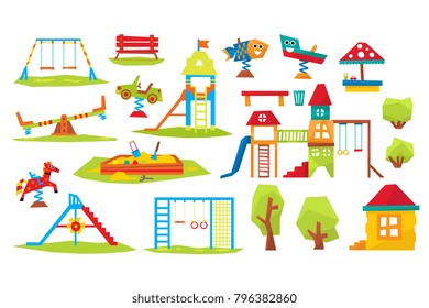 Children Playground Vector Illustration