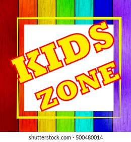  Children Playground Zone. vector