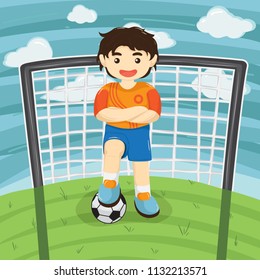 children playing football