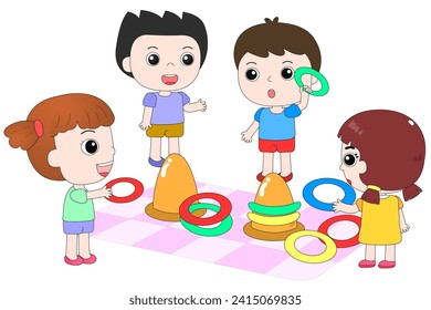 Niños jugando un juego de tiros
