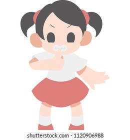 Children playing gestures "be quiet"