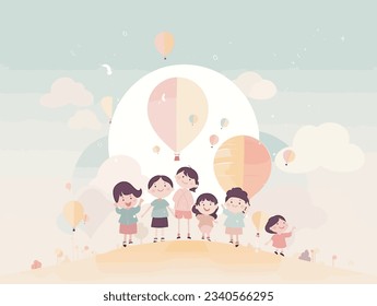 Children are playing happily on Children's Day