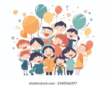 Children are playing happily on Children's Day