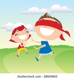 Children playing hide