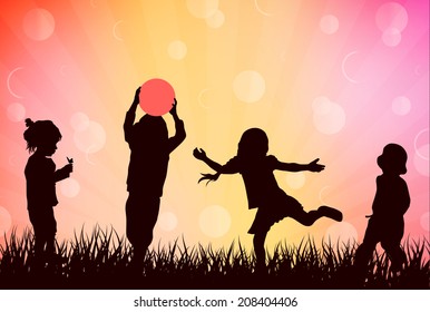 Children playing outdoors