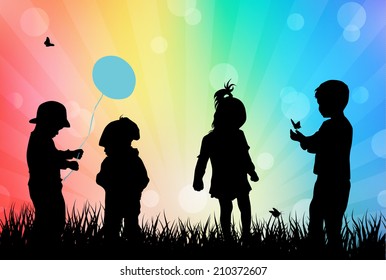 Children playing outdoors