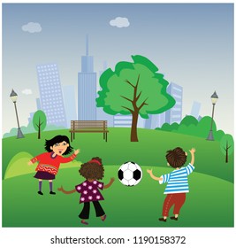 Children Playing in Park